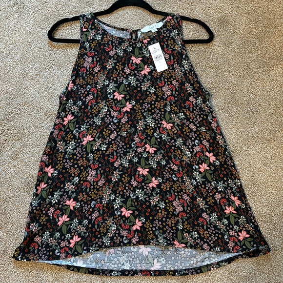NWT LOFT sleeveless floral top women’s size S - Picture 2 of 6